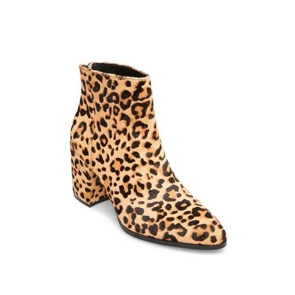 Steve Madden Womens Size 10 JILLIAN Calf Hair Leopard Print Booties Ankle Boot - Picture 1 of 16